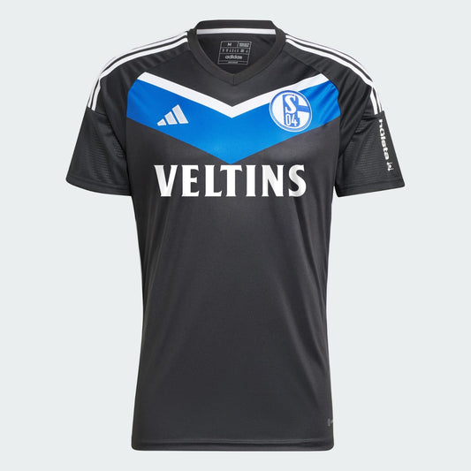 Camiseta Schalke 04 tercera 2023/2024 vista sobre fondo blanco