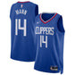 Camiseta Los Angeles Clippers Icon Ed. 2024 vista sobre fondo blanco