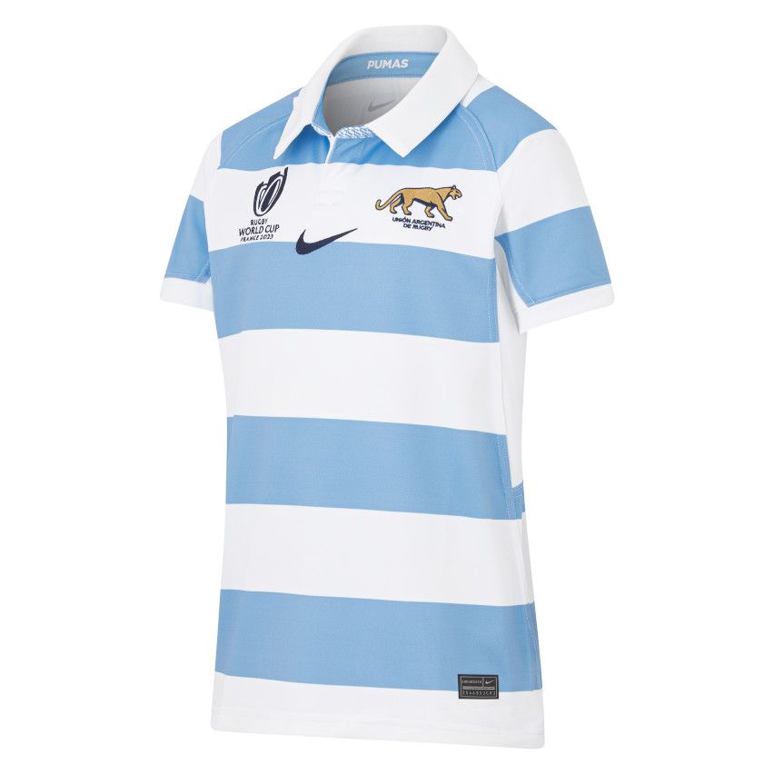 Camiseta Rugby Los Pumas Argentina local - RWC '23 vista sobre fondo blanco