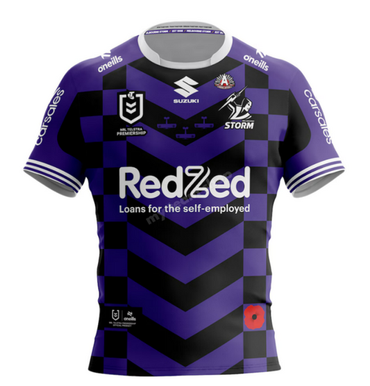 Camiseta Rugby MELBOURNE STORM 2025 NRL ANZAC