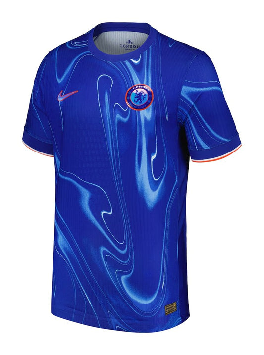 Camiseta Chelsea local 2024/2025 vista sobre fondo blanco