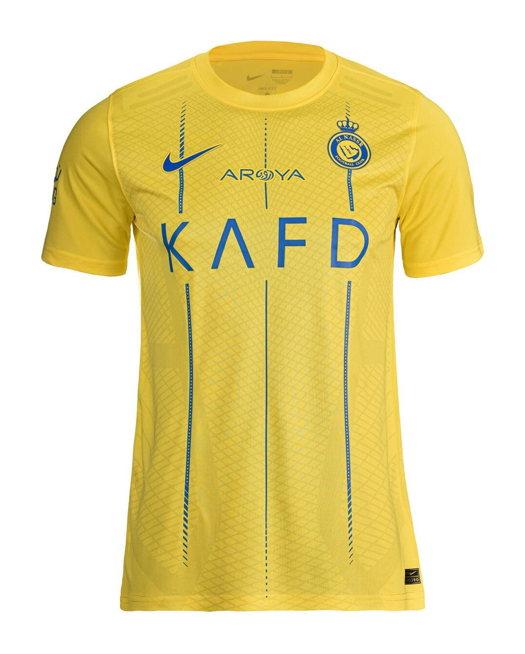 Camiseta Al-Nassr local 2023/2024 vista sobre fondo blanco