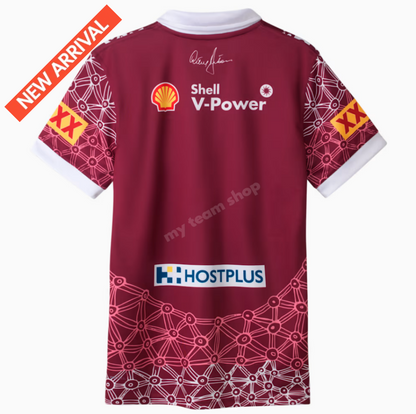 Camiseta Rugby QLD MAROONS STATE OF ORIGIN 2025 NRL INDIGENOUS