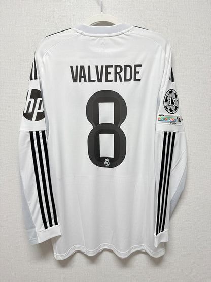 Camiseta Real Madrid Local VALVERDE #8 Manga Larga 2025/26