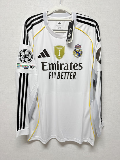 Camiseta Real Madrid Local VALVERDE #8 Manga Larga 2025/26