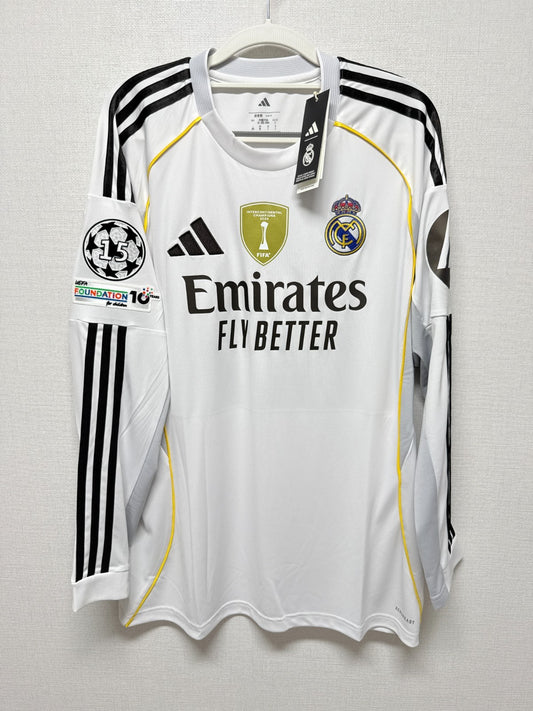 Camiseta Real Madrid Local VALVERDE #8 Manga Larga 2025/26