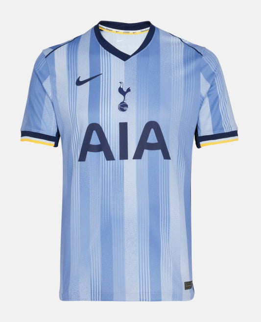 Camiseta Tottenham alternativa 2024/2025 vista sobre fondo blanco