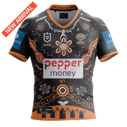 Camiseta Rugby WESTS TIGERS 2025 NRL INDIGENOUS