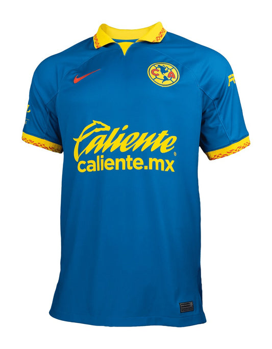 Camiseta Club América alternativa 2023/2024 vista sobre fondo blanco