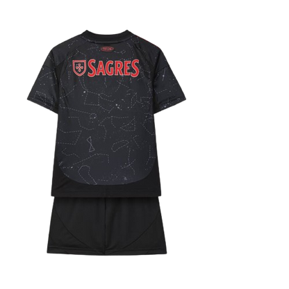 Camiseta + short Benfica alternativa 2024/2025 - NIÑOS vista sobre fondo blanco