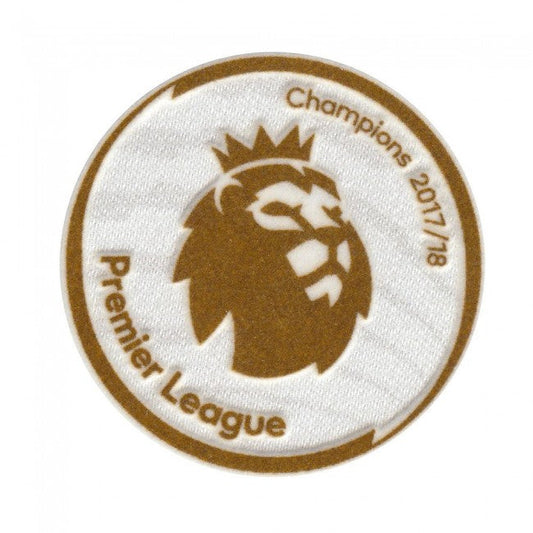 Parche Campeón Premier League 17/18 vista sobre fondo blanco