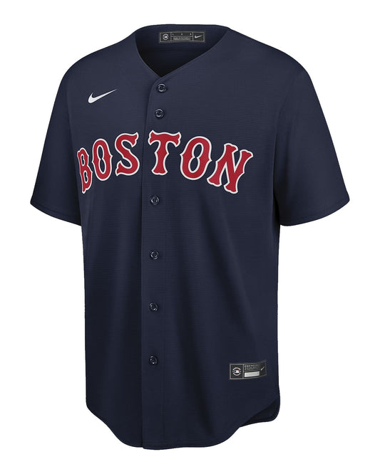 Camiseta Boston Red Sox visitante vista sobre fondo blanco