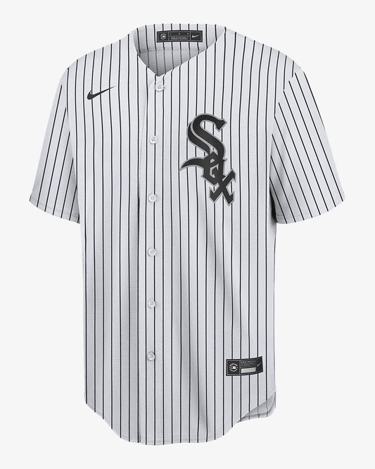 Camiseta Chicago White Sox local vista sobre fondo blanco