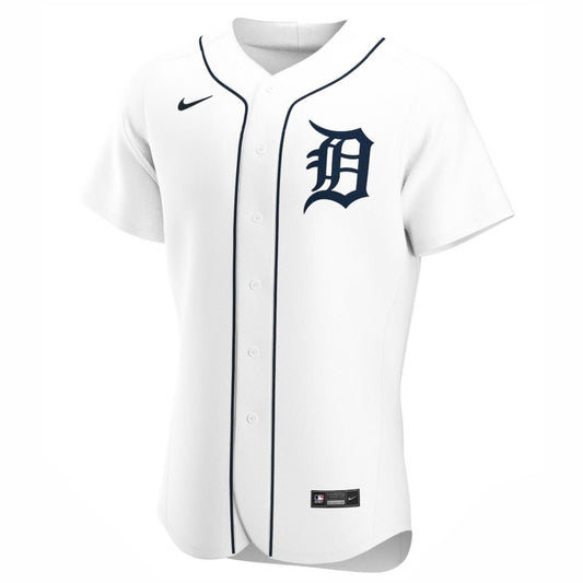 Camiseta Detroit Tigers local vista sobre fondo blanco
