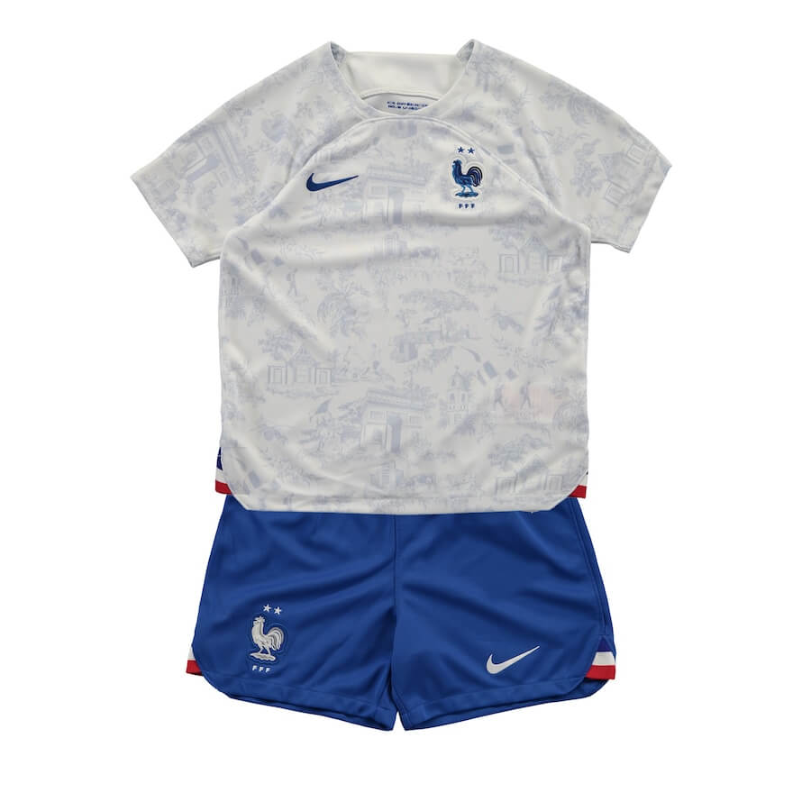 Camiseta + short Francia visitante niño 2022