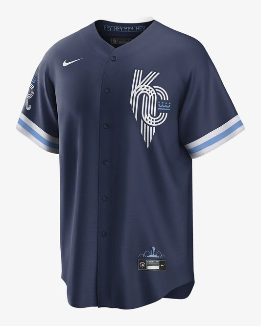 Camiseta Kansas City Royals local ⚡️ vista sobre fondo blanco