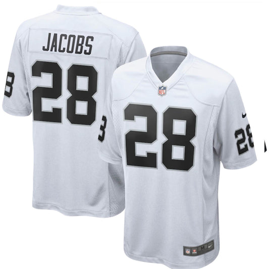 Camiseta Las Vegas Raiders visitante 2021/2022 vista sobre fondo blanco