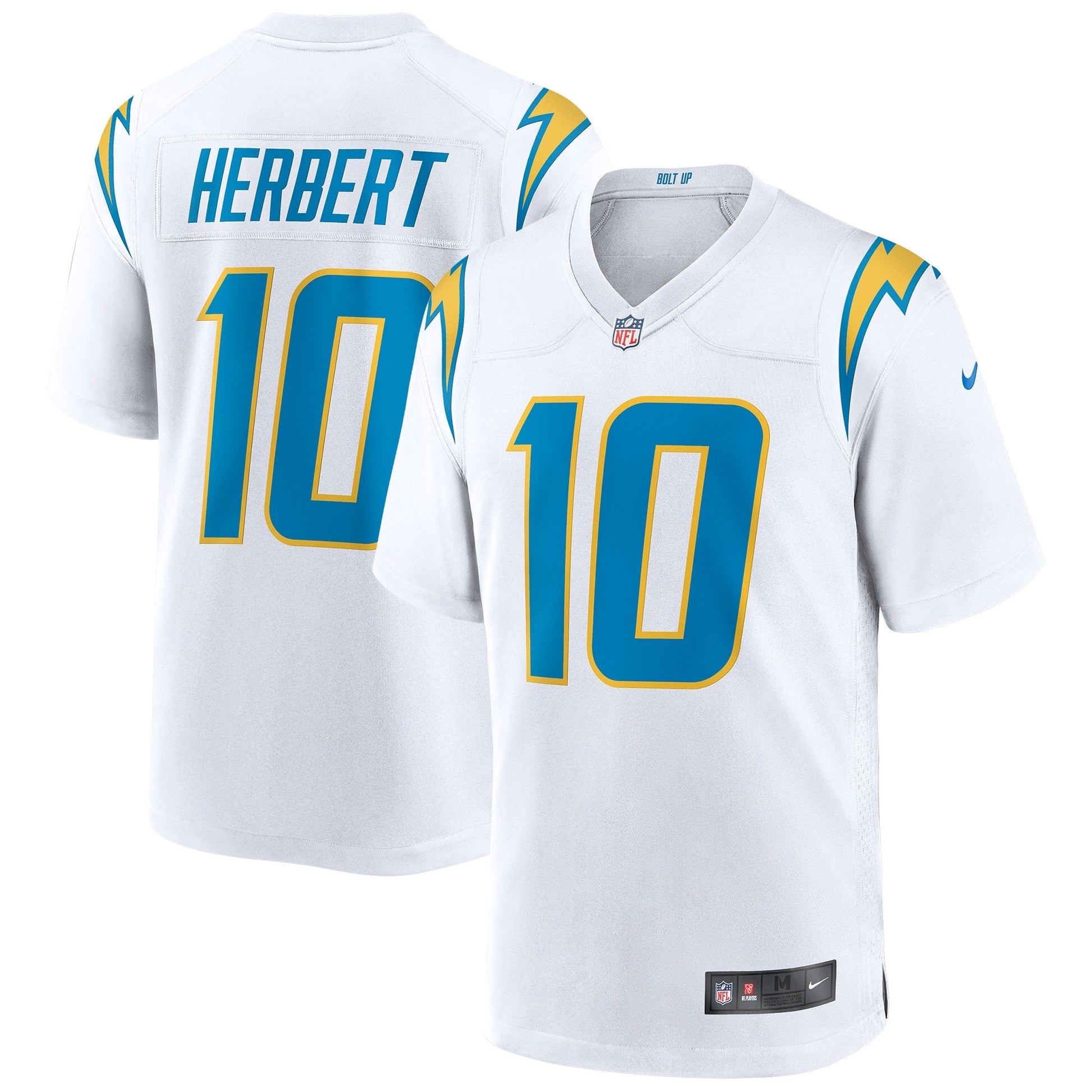 Camiseta Los Angeles Chargers tercera 2021/2022 vista sobre fondo blanco