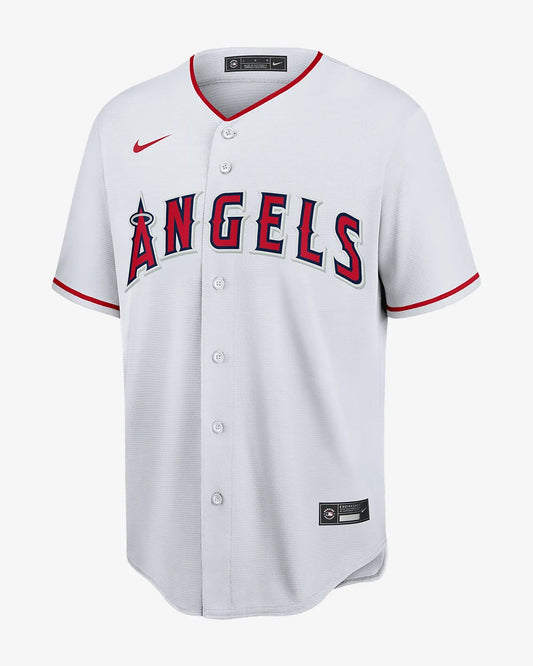 Camiseta Los angeles angels visitante vista sobre fondo blanco