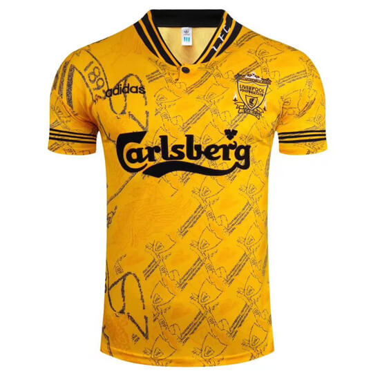 Camiseta Retro Liverpool 1994/1996 vista sobre fondo blanco