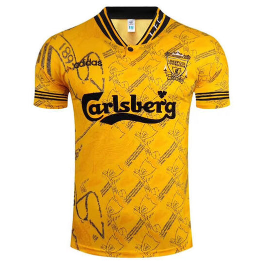 Camiseta Retro Liverpool 1994/1996 vista sobre fondo blanco