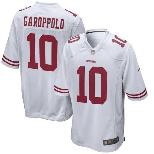 Camiseta San Francisco 49ers visitante 2021/2022 vista sobre fondo blanco