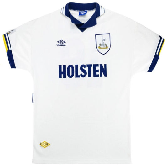 Camiseta Tottenham Retro 1993/1994 vista sobre fondo blanco
