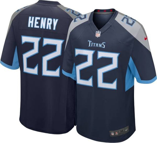 Camiseta Tennessee Titans local 2021/2022 vista sobre fondo blanco
