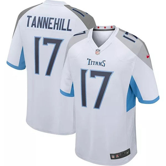 Camiseta Tennessee Titans visitante 2021/2022 vista sobre fondo blanco