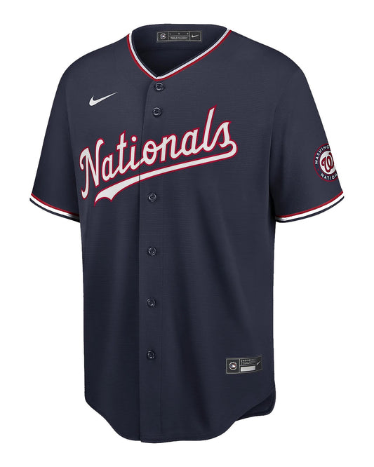 Camiseta Washington Nationals tercera vista sobre fondo blanco