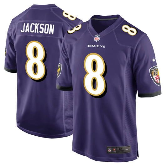 Camiseta Baltimore Ravens local 2021/2022 vista sobre fondo blanco