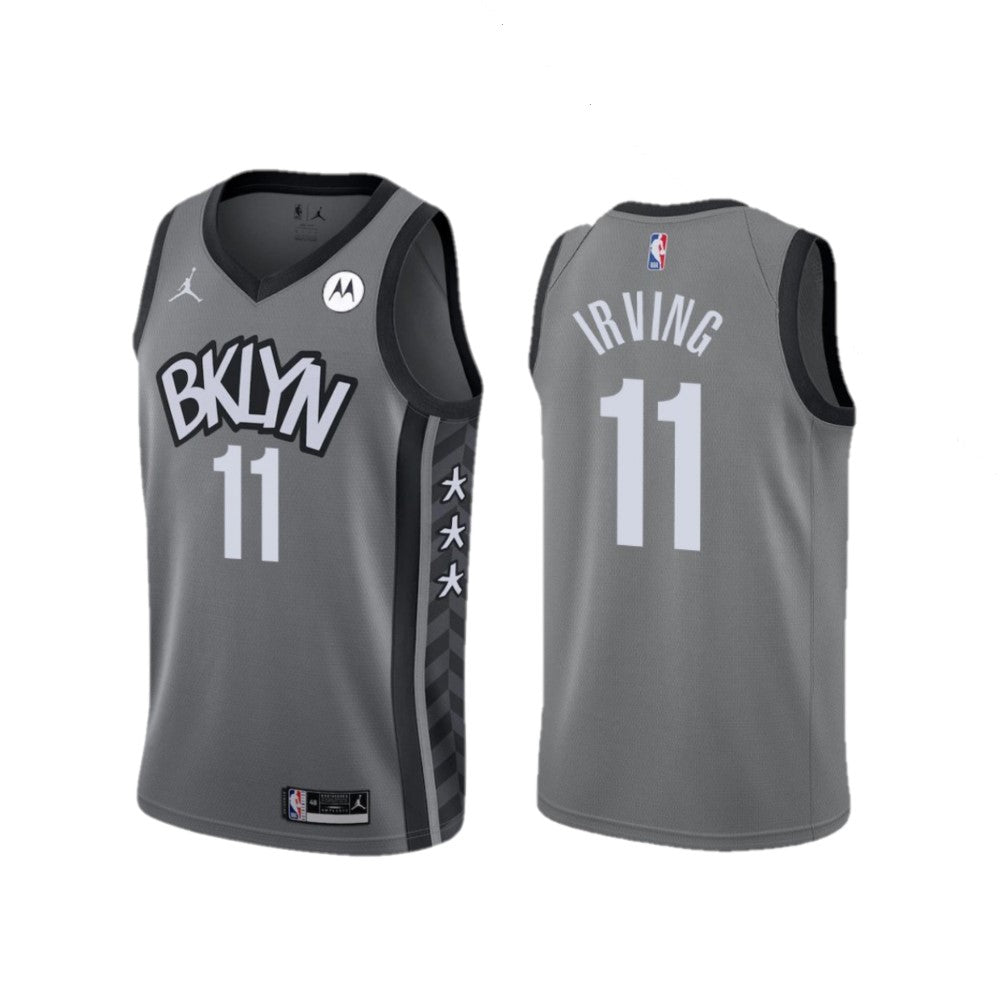 Camiseta Brooklyn Nets Jordan 2020/2021 vista sobre fondo blanco