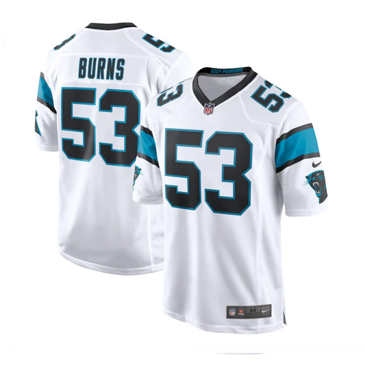 Camiseta Carolina Panthers visitante 2021/2022 vista sobre fondo blanco