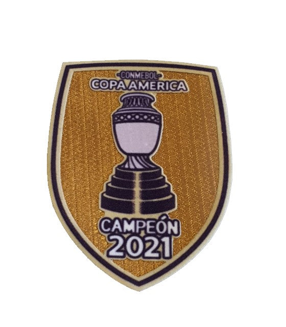 Parche Copa america 2021 vista sobre fondo blanco