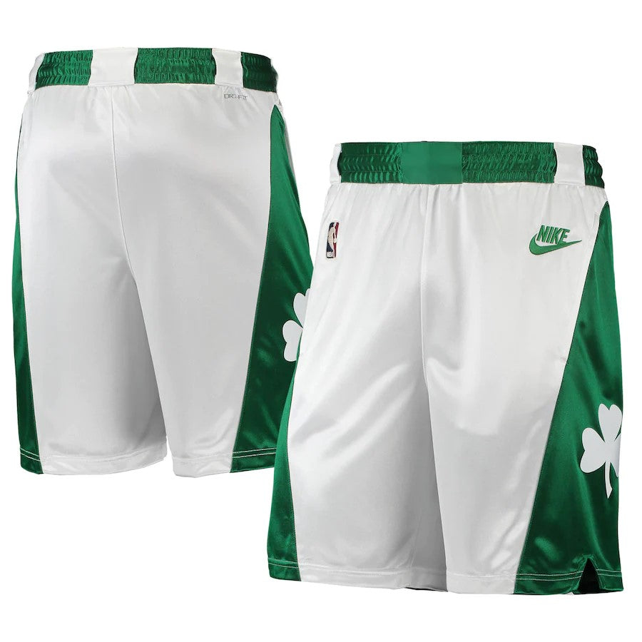 Short NBA Boston Celtics Blanco city 2021/2022 vista sobre fondo blanco