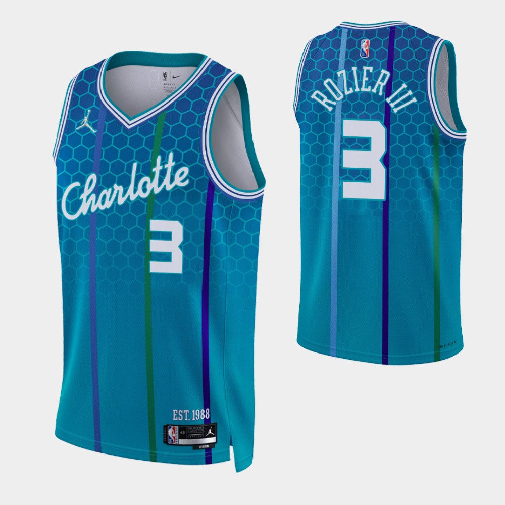 Camiseta Charlotte Hornets city 2021/2022 vista sobre fondo blanco