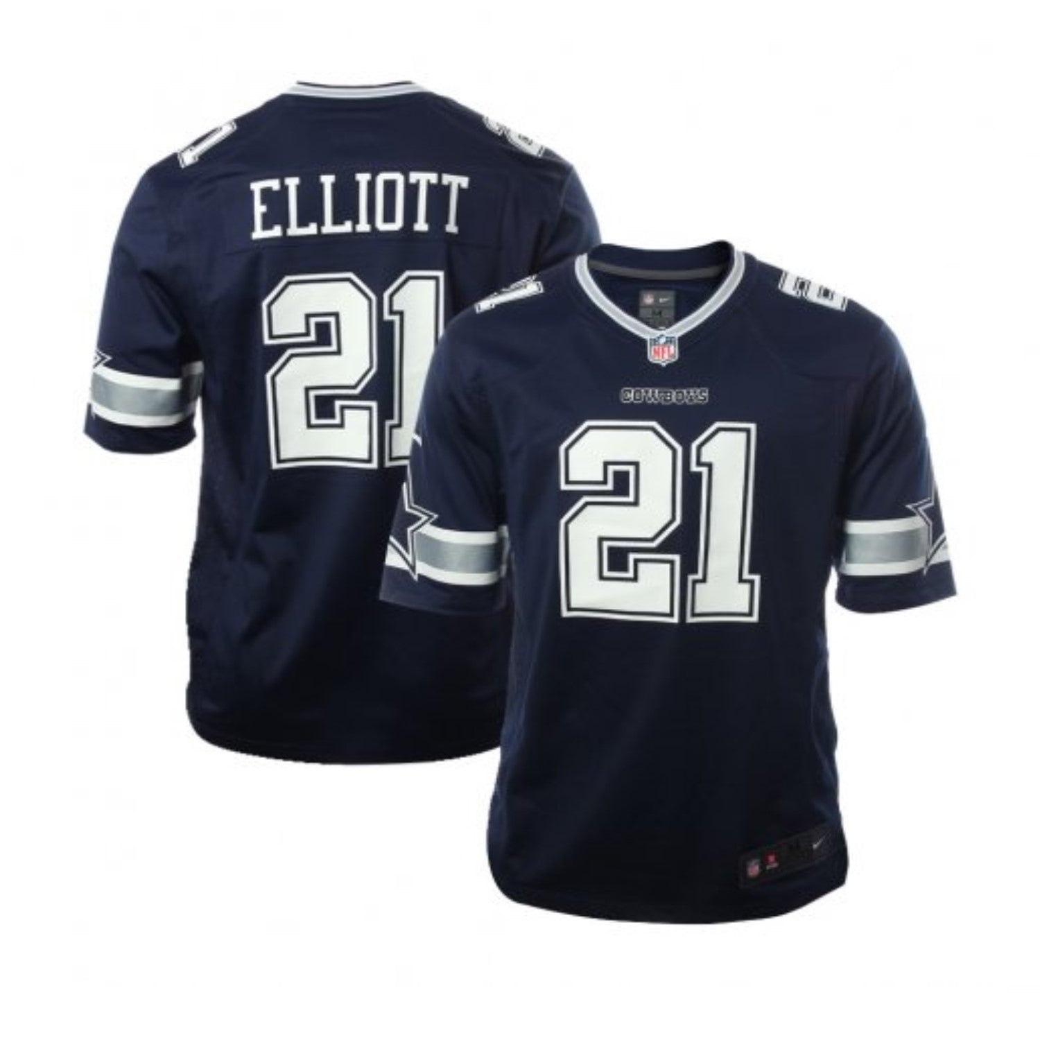 Camiseta Dallas Cowboys local 2021/2022 vista sobre fondo blanco