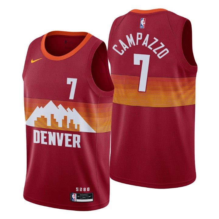 Camiseta Denver Nuggets Local 2020/2021 vista sobre fondo blanco