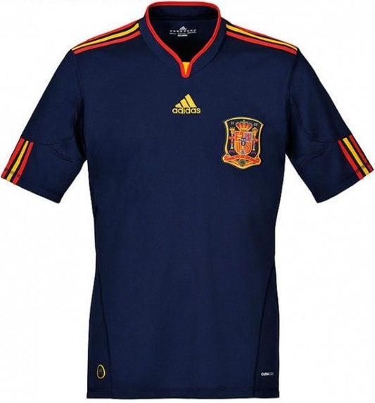 Camiseta España alternativa retro 2010 vista sobre fondo blanco