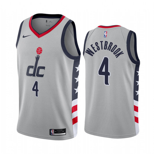 Camiseta Washington Wizards gris 2020/2021 vista sobre fondo blanco