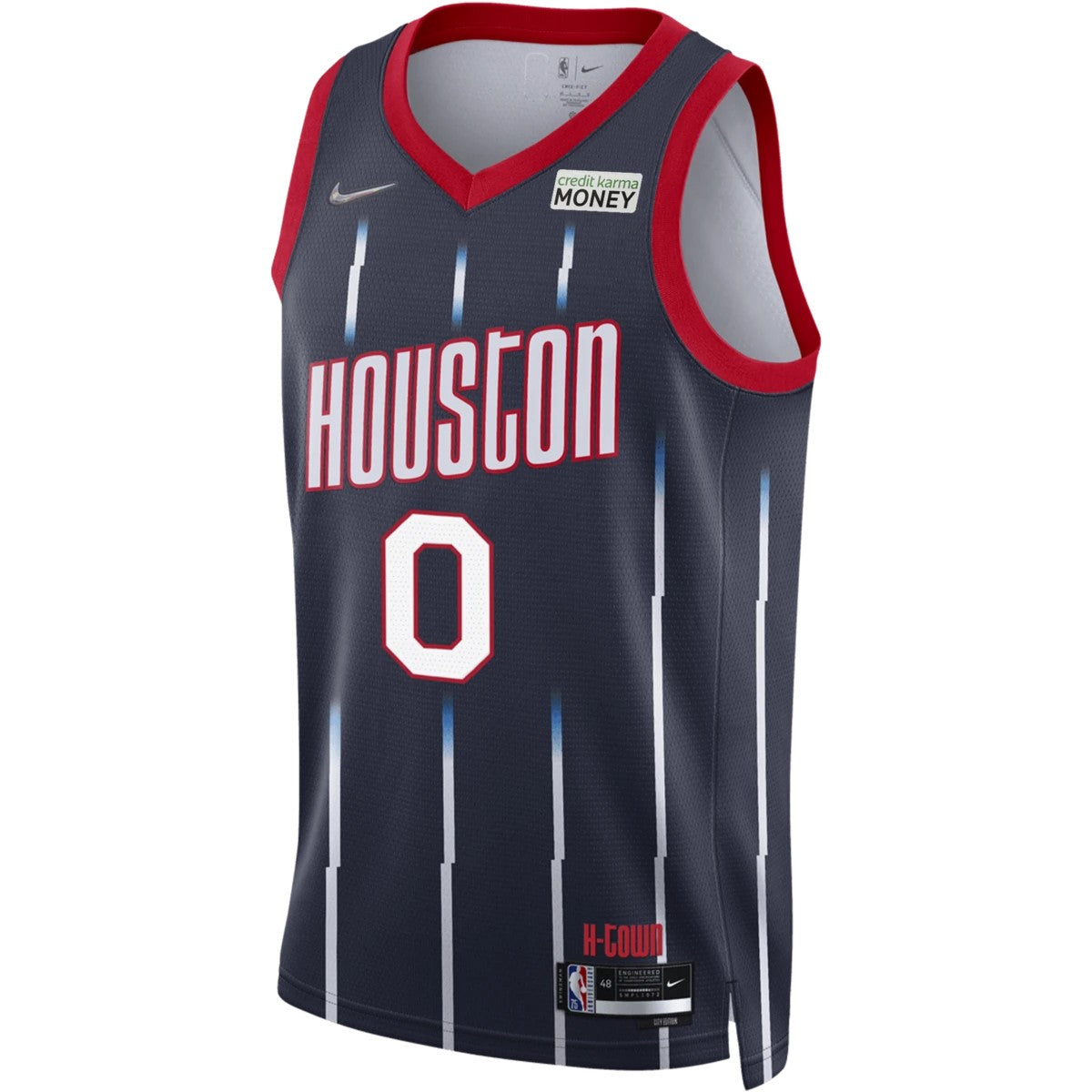 Camiseta Houston Rockets city 2021/2022 vista sobre fondo blanco