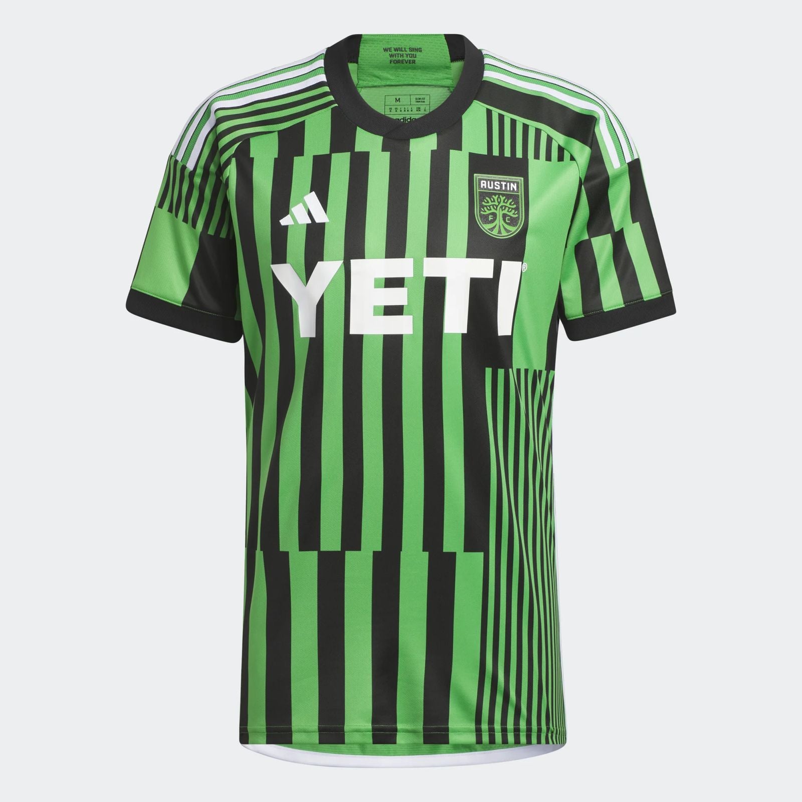 Camiseta Austin fc visitante 2023/2024 vista sobre fondo blanco