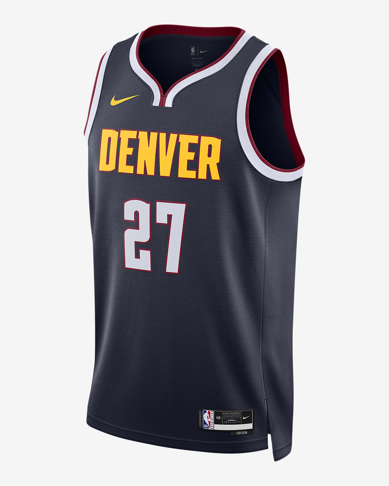 Camiseta Denver Nuggets city 2022/2023 vista sobre fondo blanco