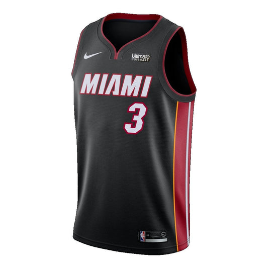 Camiseta Miami Heat negra 2020/2021 vista sobre fondo blanco