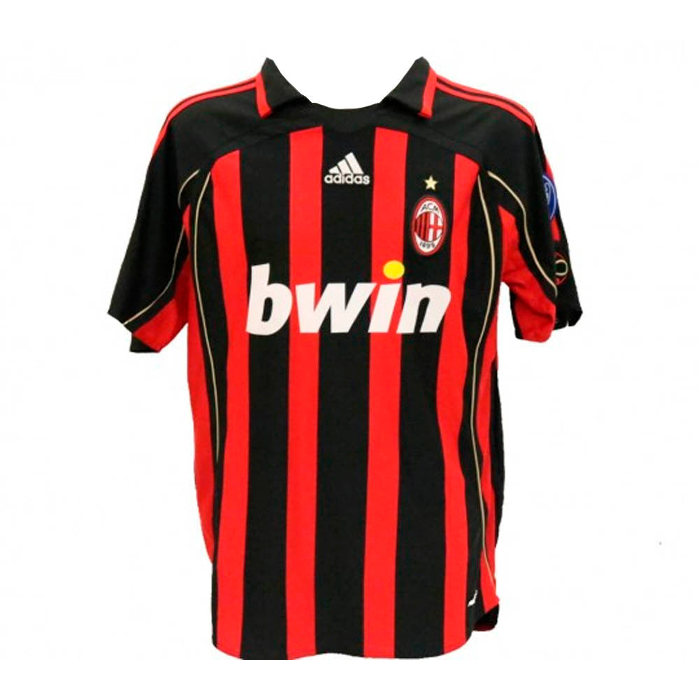Camiseta Retro AC Milan 2006/2007 vista sobre fondo blanco