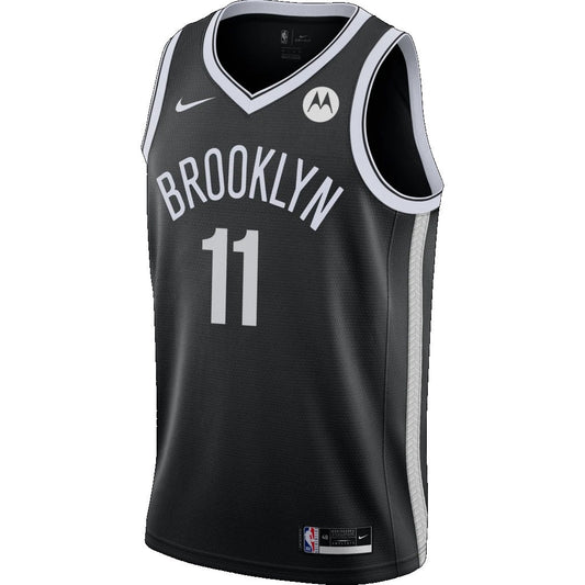 Camiseta Brooklyn Nets negra 2020/2021 vista sobre fondo blanco