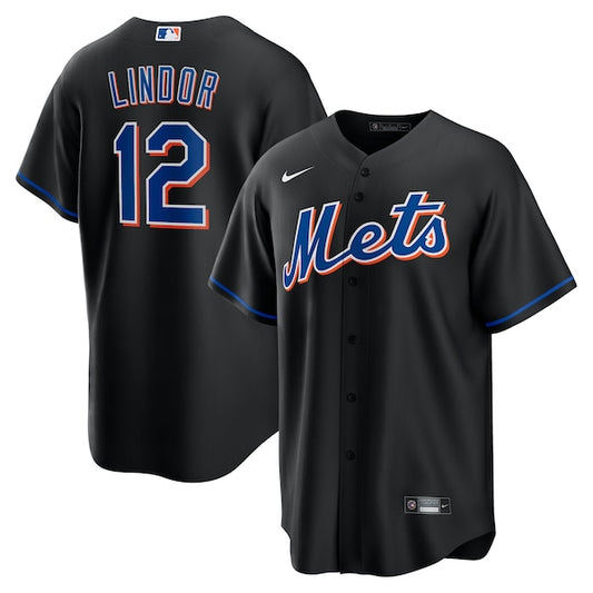 Camiseta new york mets tercera vista sobre fondo blanco