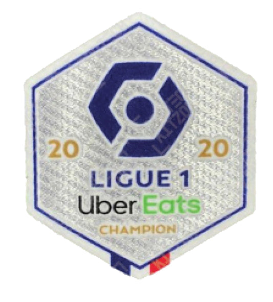 Parche Campeón Ligue 1 2021 vista sobre fondo blanco