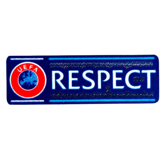 Parche Respect Champions League vista sobre fondo blanco