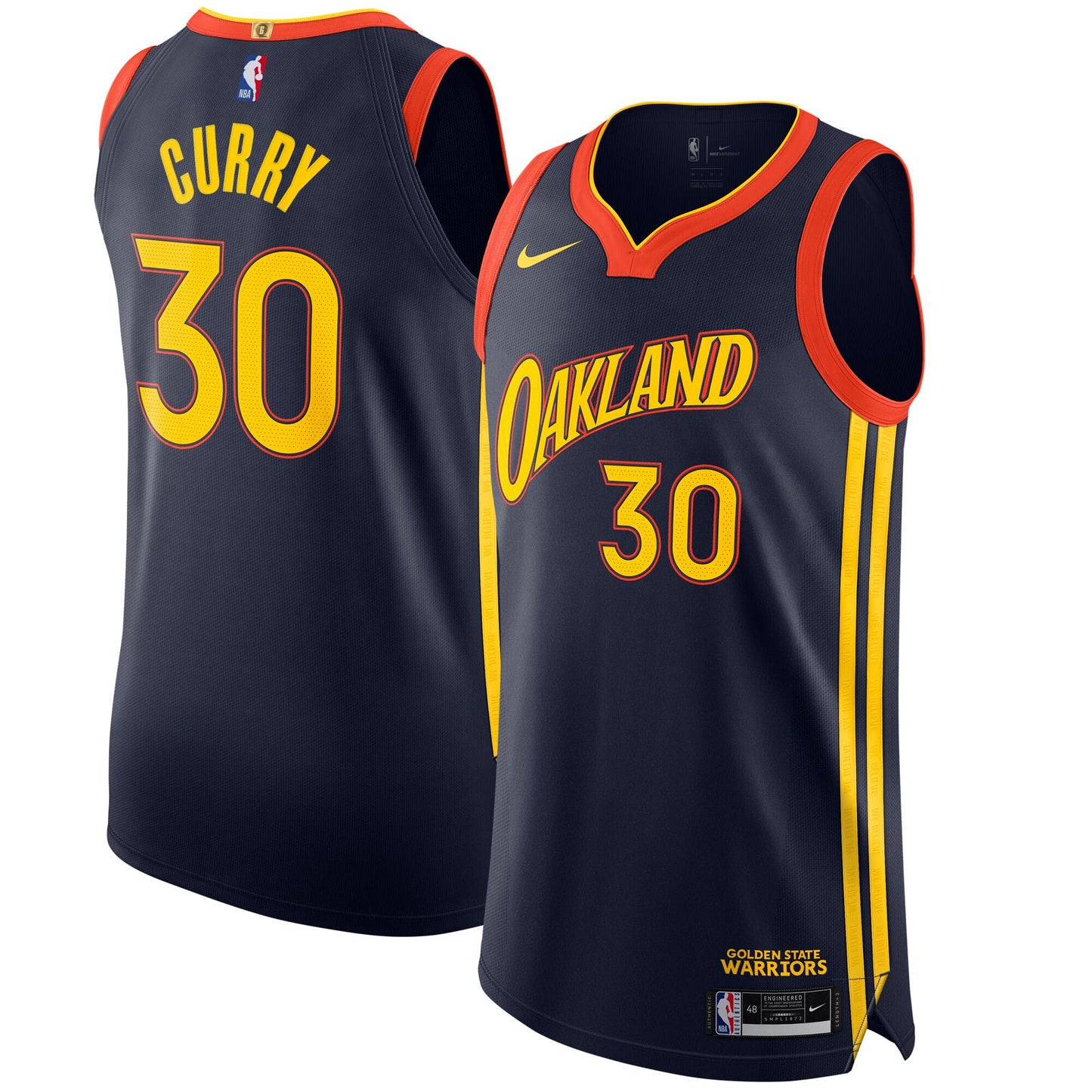 Camiseta GSW Oakland 2020/2021 vista sobre fondo blanco